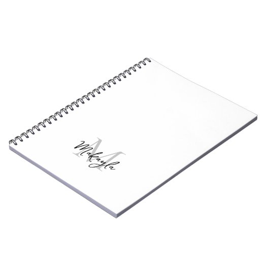 モノグラパーソナライズされたム ノートブック (左側)