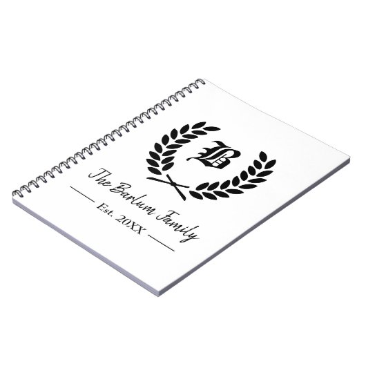 モノグラパーソナライズされたム ノートブック (左側)