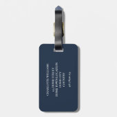 モノグラパーソナライズされたム ラゲッジタグ (裏面縦)
