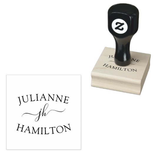 モノグラパーソナライズされたム ラバースタンプ (押印)