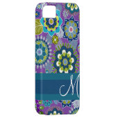 モノグラファンキーガーリーム付き花の模様 Case-Mate iPhoneケース (裏面/右)