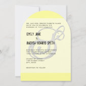 モノグラファンキームエレガントイエローグレーシルバー金属 招待状 (正面)