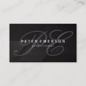 モノグラファンシームお洒落ブラック 名刺 (正面)