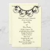 モノグラファンシームリハーサルディナー(オフ+ホワイト) 招待状 (正面/裏面)