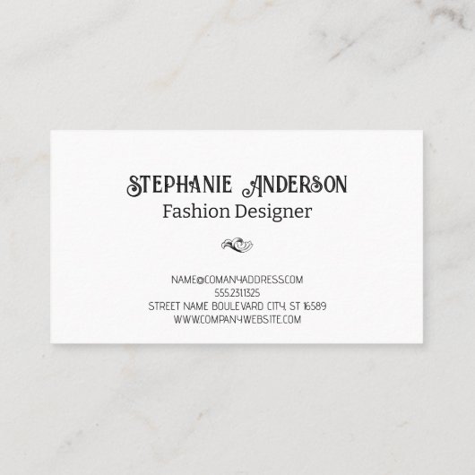 モノグラファンシーム |アンティーク枠 名刺 (裏面)