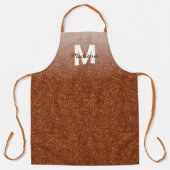 モノグラフェイクム銅グリッターエレガントChic エプロン (正面)