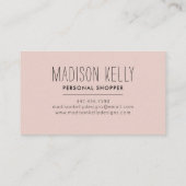 モノグラフェミニンムかわいらし赤面ガーリーピンク 名刺 (裏面)