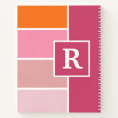 モノグラフェミニンムストライプ付きワイド文字 ノートブック (裏面)