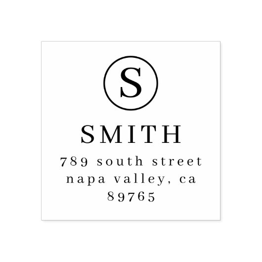 モノグラフォーマルム&名前差出人住所 ラバースタンプ (インプリント)