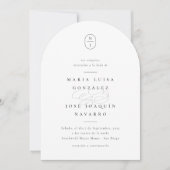 モノグラマフォーマルインビタシオンデボダエレガンテ 招待状 (正面)