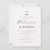 モノグラマミニマリスタインビタシオンデボダフォーマル 招待状 (正面)