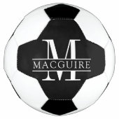 モノグラミニマルはっきりしたム |名前（黒） サッカーボール (正面)