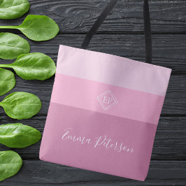 モノグラミニマルムスタイリッシュスクリプト名Pinky トートバッグ