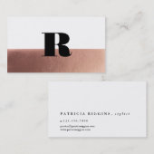 モノグラミニマルムバラ金ゴールドブラック 名刺 (正面/裏面)