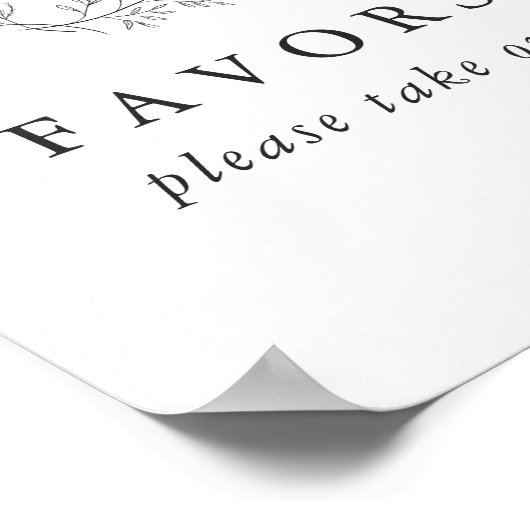 モノグラミニマルムフォーマル結婚式の引き出物徴候 ポスター (角)