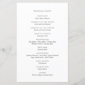 モノグラミニマルムフォーマル結婚式 プログラム (裏面)