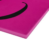 モノグラミニマルムモダンイニシャル名hot pink カッティングボード (角)