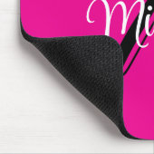 モノグラミニマルムモダンイニシャル名hot pink マウスパッド (コーナー)