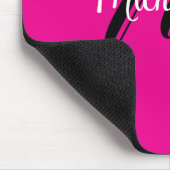 モノグラミニマルムモダンイニシャル名hot pink マウスパッド (コーナー)