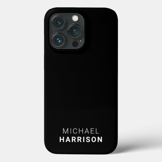 モノグラミニマルムモダンブラック Case-Mate iPhoneケース (裏面)