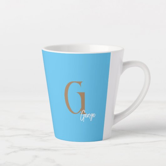 モノグラミニマルムラテマグネームシンプルモダン カフェラテマグ (右)