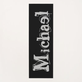 モノグラミニマルム名モダン白黒ヨガ ヨガマット