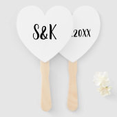 モノグラミニマルム白黒 ハンドファン (正面&裏面)