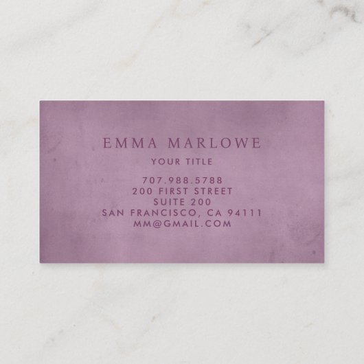 モノグラミニマルム薄紫 名刺 (裏面)