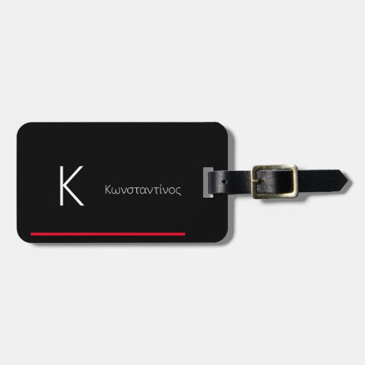 モノグラムΚラゲージタグ名住所電話番号 ラゲッジタグ (正面横)