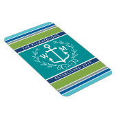 モノグラムいかりローレルリースストライプ航海の マグネット (右側)