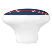 モノグラムいかり航海の赤白青ストライプ セラミックノブ (側面)