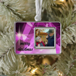 モノグラムおばあちゃん,グランドパクリスマスオーナメント シルバープレートフレームオーナメント