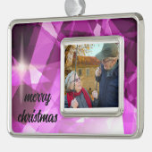 モノグラムおばあちゃん,グランドパクリスマスオーナメント シルバープレートフレームオーナメント (左)