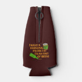 モノグラムおもしろいでビールを飲む問題のジョーク ボトルクーラー (裏面)