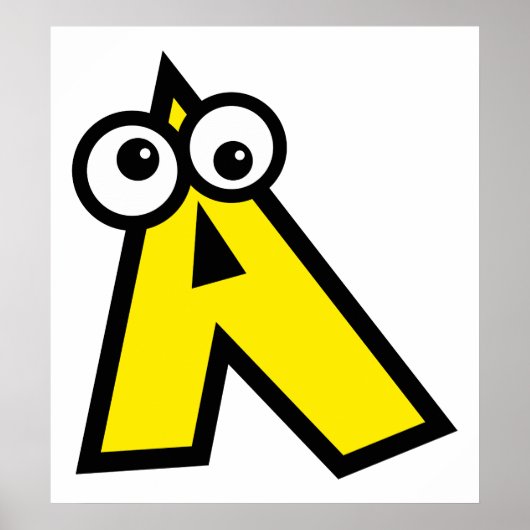 モノグラムおもしろいレターA ポスター (正面)