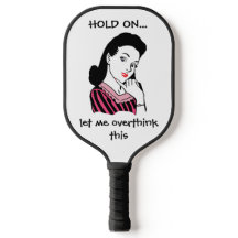 モノグラムおもしろいレトロ女性はこれを考え過ぎる