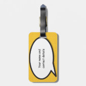 モノグラムおもしろいレトロ漫画ブックアポップ・アートのート ラゲッジタグ (裏面縦)