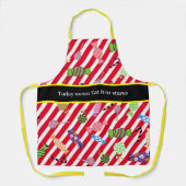 モノグラムおもしろい魅力的な目を引くキャンディ エプロン (正面)