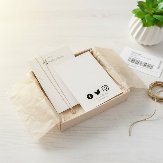 モノグラムおよびソーシャルメディかわいらしアディスプレイカード