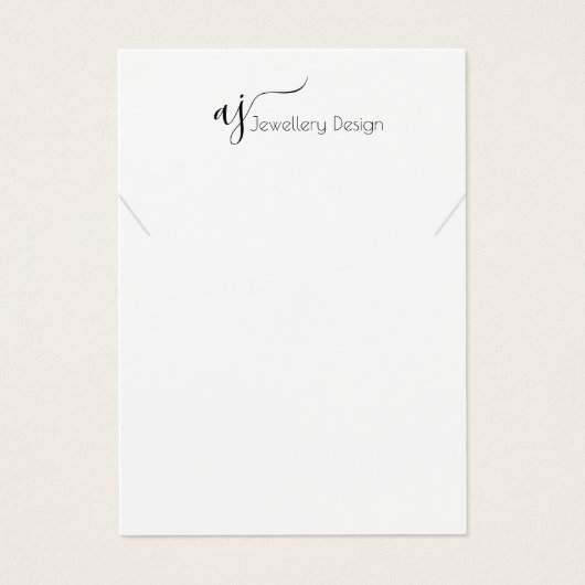 モノグラムおよびソーシャルメディかわいらしアディスプレイカード (正面)