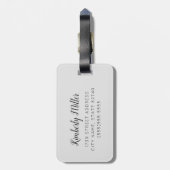 モノグラムおよび写真のコラージュ ラゲッジタグ (裏面縦)