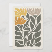 モノグラムおよび名前レトロヴィンテージインスパイア-フローラ ノートカード (裏面)