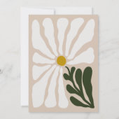 モノグラムおよび名前レトロヴィンテージ-スタイル自然フローラ ノートカード (裏面)