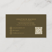 モノグラムおよび金属ポリゴン金ゴールドID1039 名刺 (裏面)