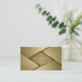 モノグラムおよび金属ポリゴン金ゴールドID1039 名刺 (スタンド正面)