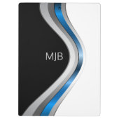 モノグラムお洒落カーモダンブ金属パターン クリップボード (裏面)