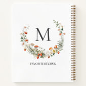 モノグラムお洒落フローラボタニカルファミリーレシピ ノートブック (裏面)