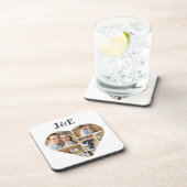 モノグラムお洒落ラブリーハートフォトコラージュ コースター (右側)