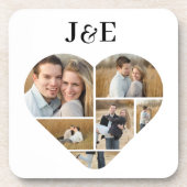 モノグラムお洒落ラブリーハートフォトコラージュ コースター (正面)