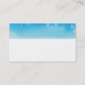 モノグラムお洒落ログラデーションゴ水色アクアブルー 名刺